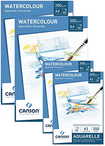 Tập giấy vẽ màu nước Canson Aquarelle 300gsm