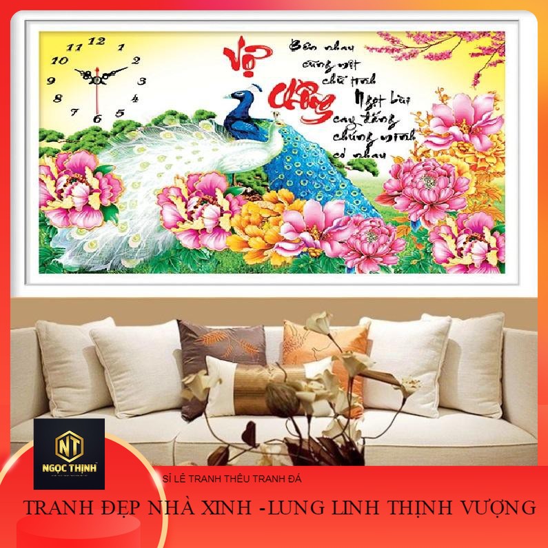 Tranh đính đá 5d tự làm vợ chồng . kích thước: 70cm x 50cm