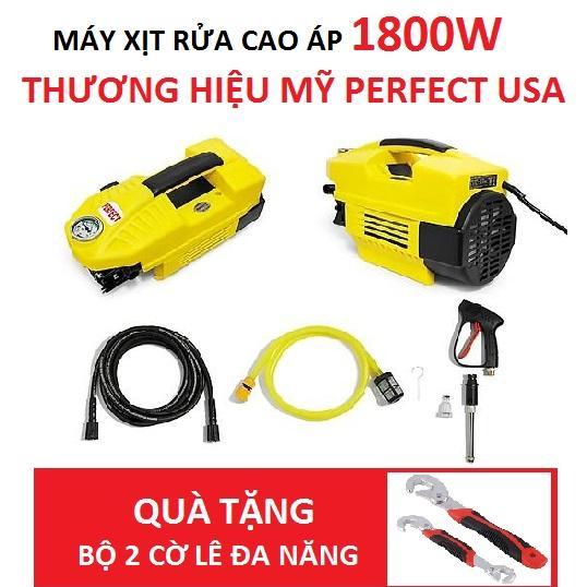 [HCM]Máy Phun Xịt Rửa Xe Cao Áp Cảm Ứng Từ Perfect 1800w 2019 Tặng kèm bộ 2 cờ lê đa năng
