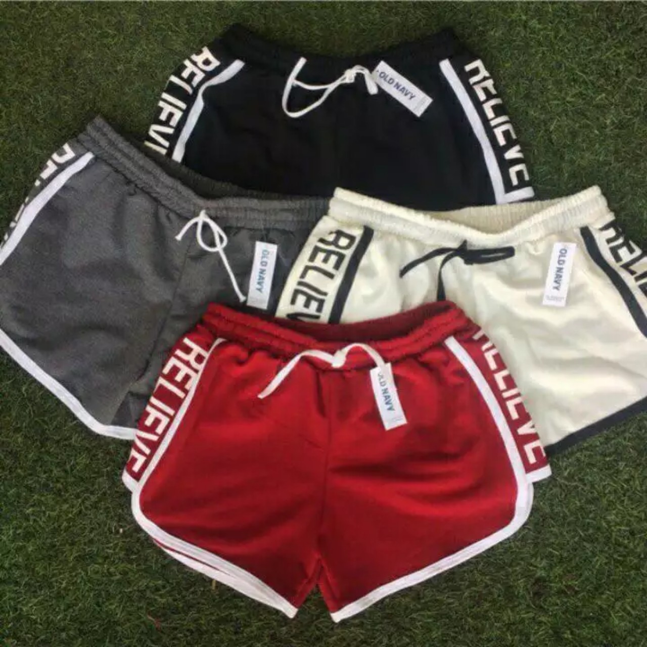 Quần short thể thao nữ phối chữ- quần đùi nữ - quần tập gym nữ
