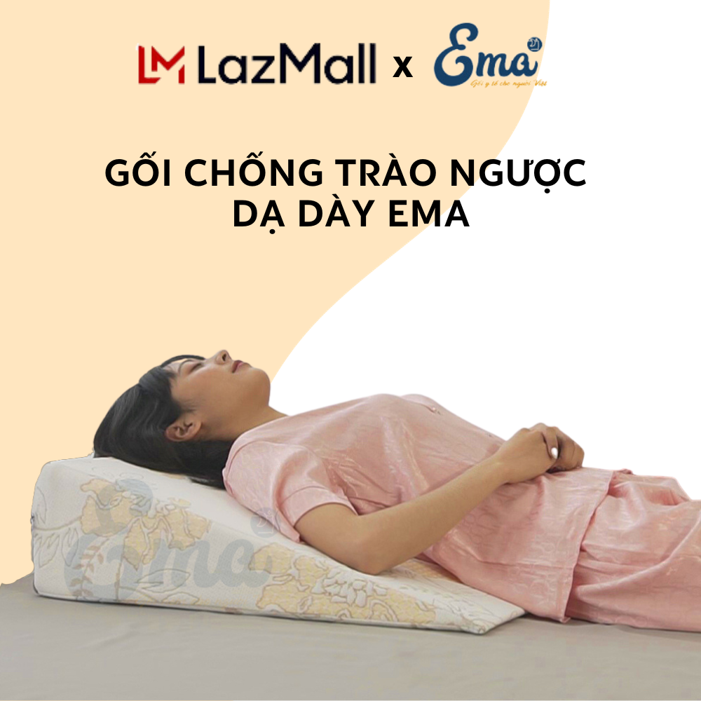 Gối chống trào ngược dạ dày cho người lớn Ema Giảm trào ngược viêm họng nuốt vướng nghẹn cổ