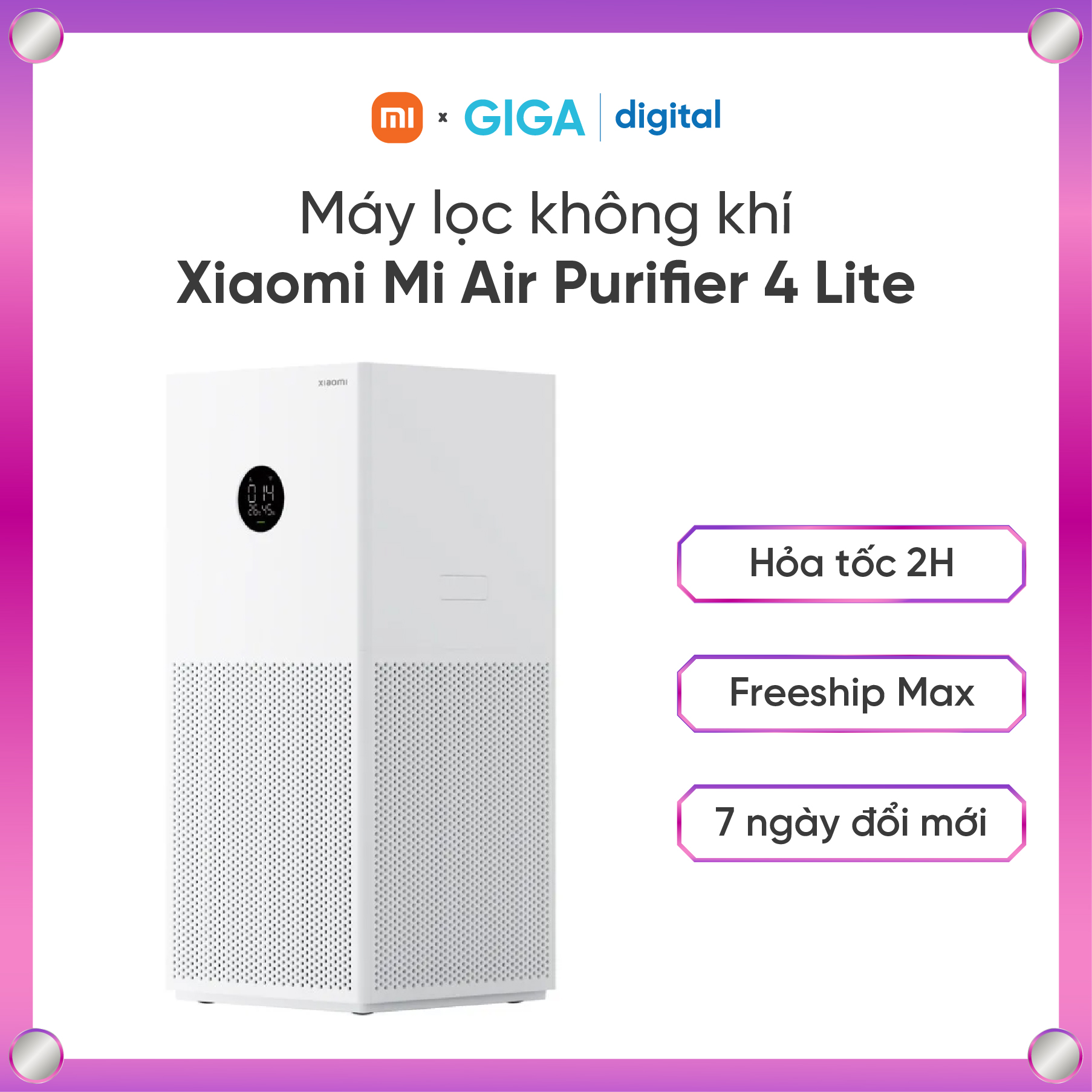 Máy lọc không khí Xiaomi Mi Purifier 4 Lite Hệ lọc HEPA lọc bụi mịn phấn hoa Lọc yên tĩnh