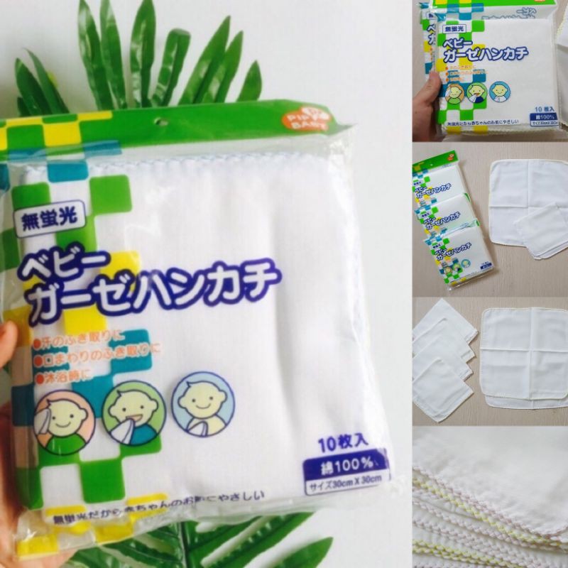 Túi 10 chiếc khăn sữa nhật chu chu - khăn sữa xô chất đẹp cho bé