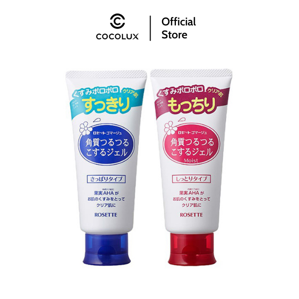 Tẩy Da Chết Rosette Gel dành cho da dầu, da thường (Xanh) và da khô (đỏ) COCOLUX