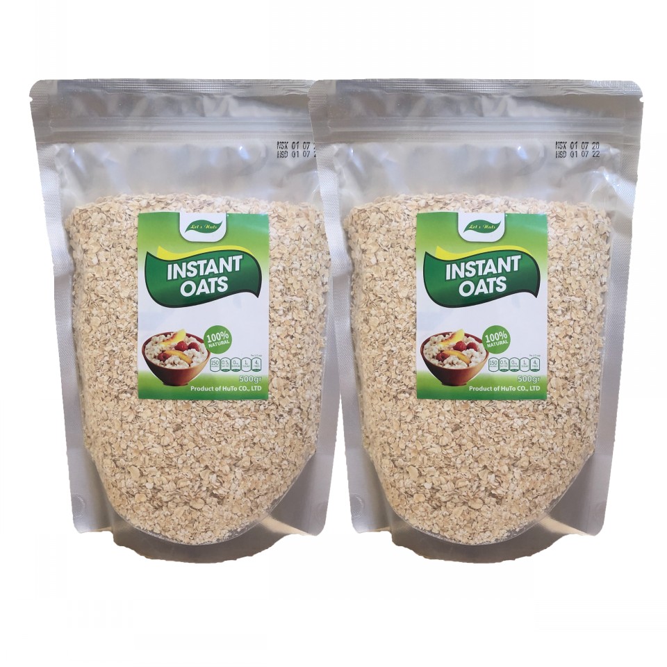 [HCM]Yến mạch instant oats cán vỡ túi 1Kg giảm cân tăng cơ giảm mỡ bảo vệ sức khỏe HuTo Store