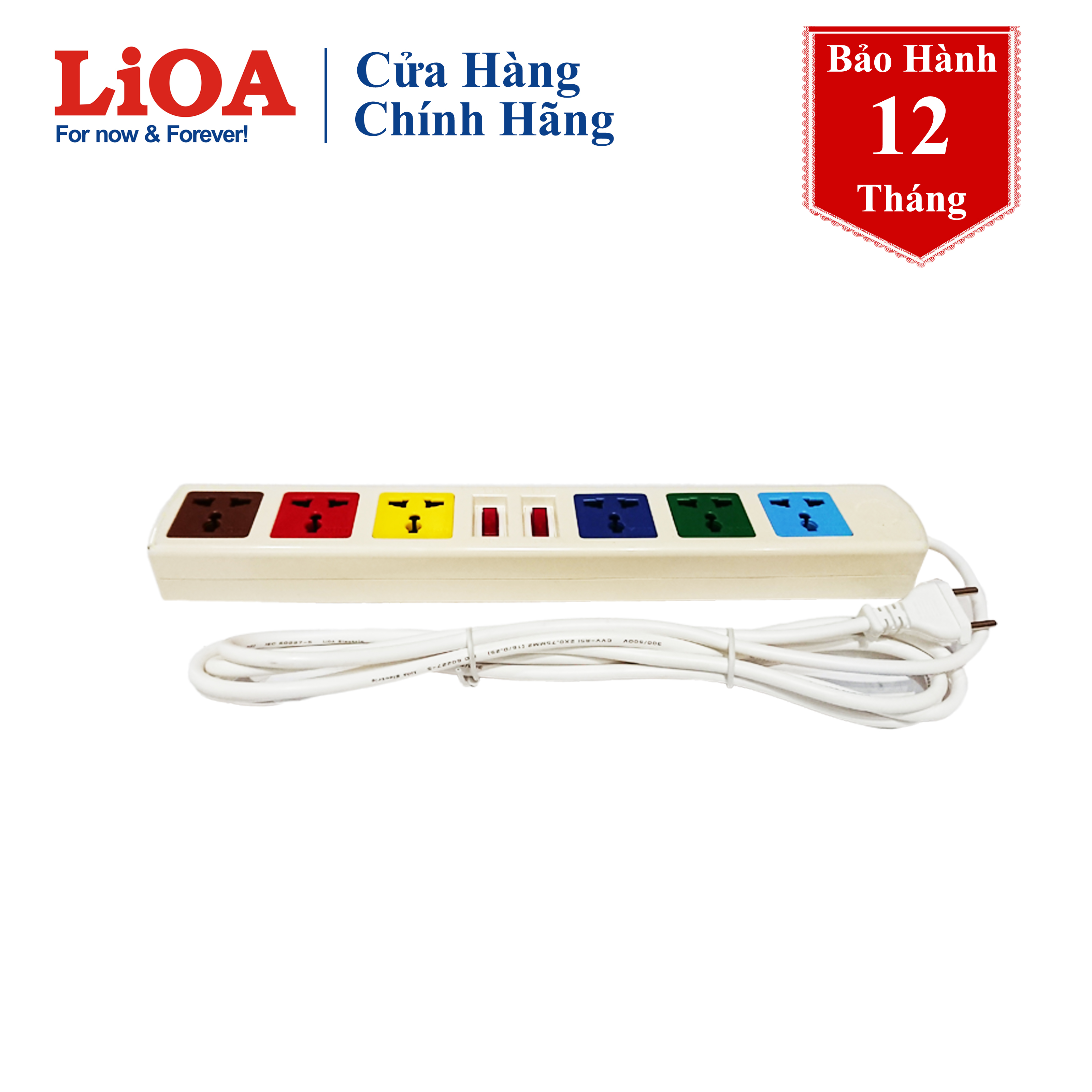 Ổ cắm điện lioa 6 ổ cắm 3 mét