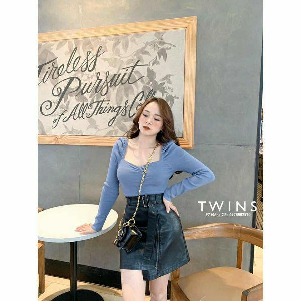 ÁO thun cổ vuông cao cấp