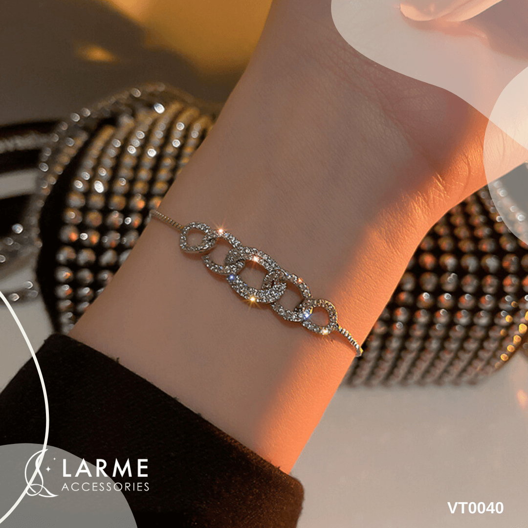Vòng cổ, lắc tay chuỗi vòng đính đá lấp lánh Larme Accessories- VT0040
