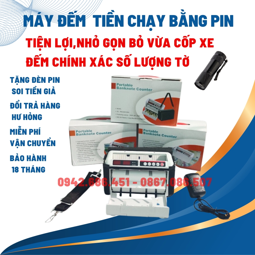 Máy đếm tiền mini AU-1000UK máy chạy bằng pin rất tiện lợi, siêu bền, đếm được tất các loại tiền, cộng dồn hoặc chia tiền theo ý muốn, dòng máy đang được ưu chuộn nhất