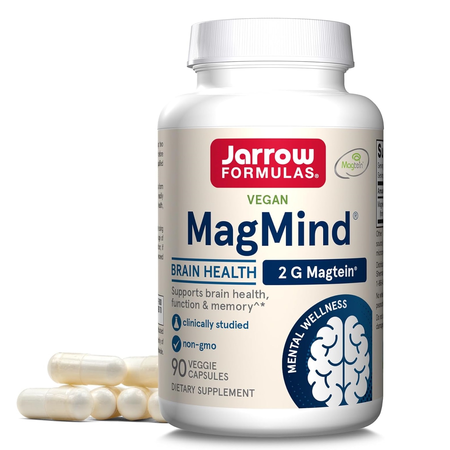 Viên uống tăng cường trí nhớ, tập trung và cân bằng tâm trạng Jarrow Formulas MagMind 90 viên