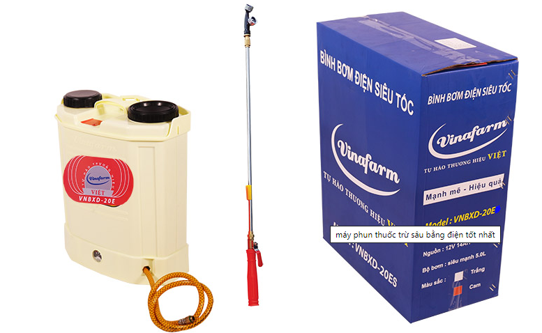 Bình phun thuốc trừ sâu bằng điện Vinafarm hàng Vn chất lượng cao VNBXD 20E