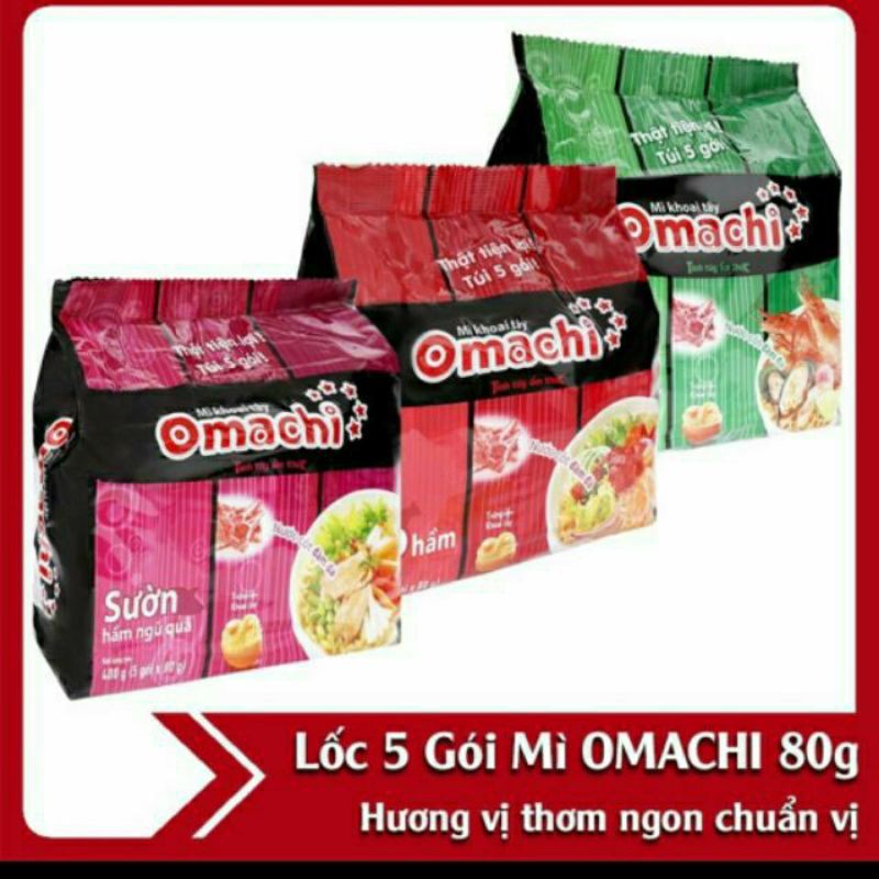 Mỳ Omachi túi 5 gói 80g siêu ngon