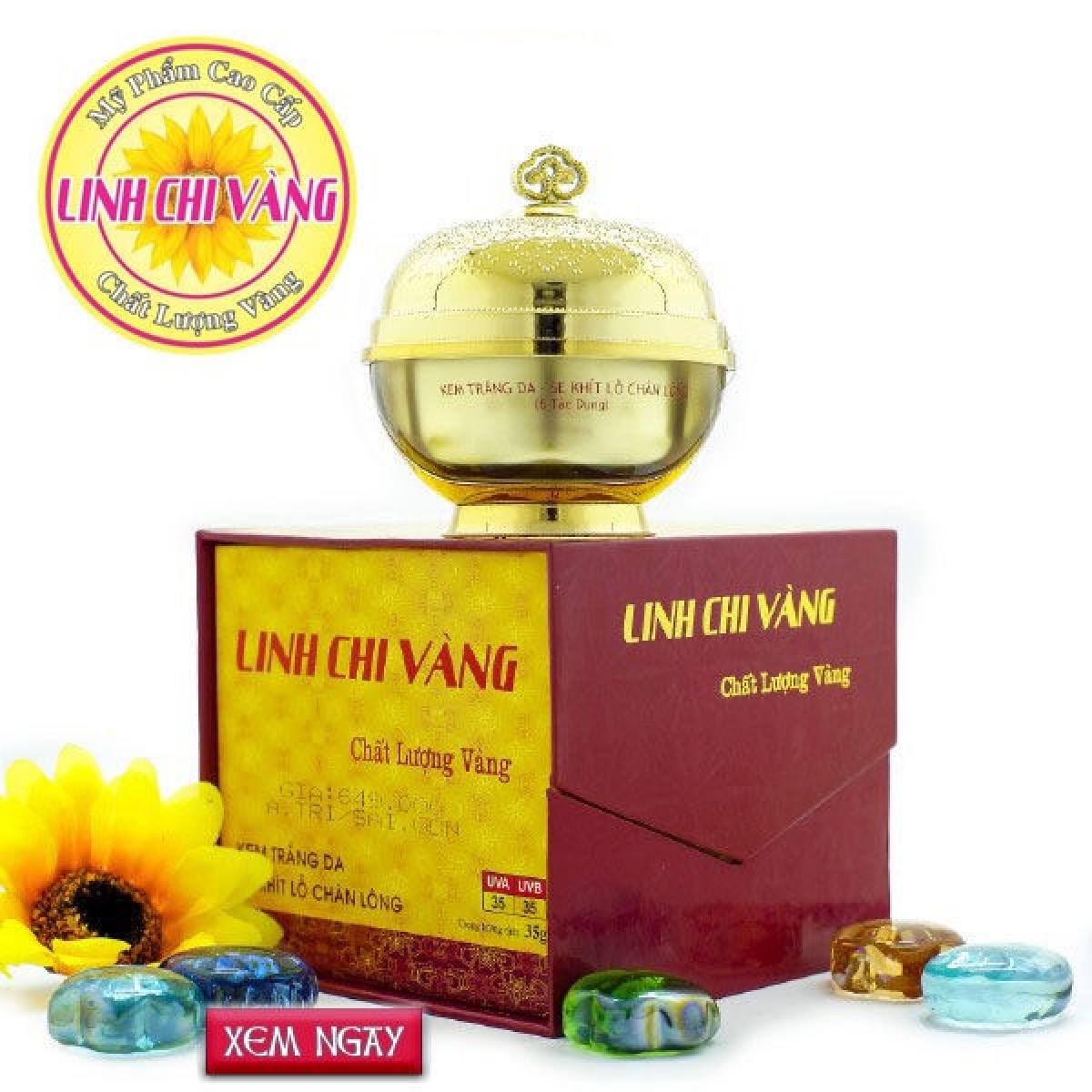 Kem vip dưỡng trắng da 6 tác dụng linh chi vàng