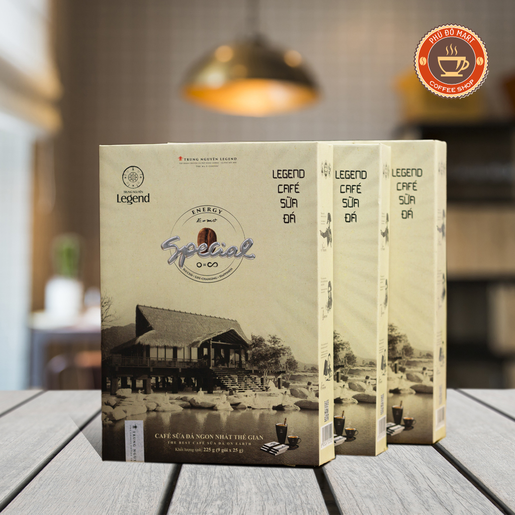 Cà phê legend sữa đá trung nguyên - hộp 9 gói