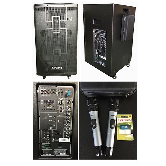 Loa Kéo Di Động Arirang MK1(kèm 2 cây micro không dây võ nhôm cao cấp)