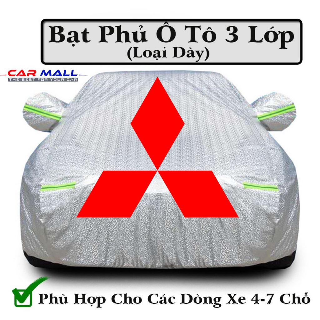Bạt Phủ Xe Ô Tô Mitsubishi Mirage, Xpander, Attrage, Pajero, Trition, Outlander, bạt phủ xe ô tô tráng nhôm, bạt phủ xe ô tô vải dù, bạt phủ xe 4 chỗ, 5 chỗ, 7 chỗ, bạt phủ xe ô tô bán tải