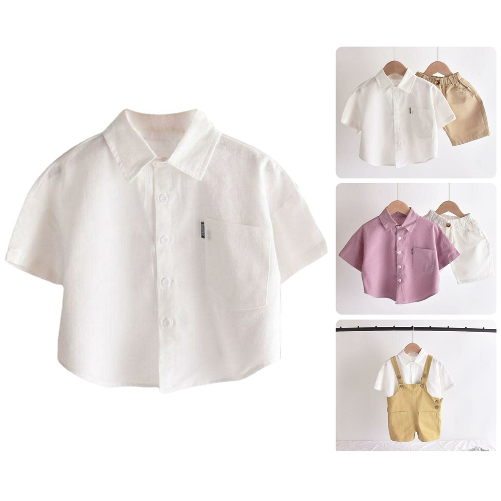 St15 size100-140 áo sơ mi bé trai, cotton 100% hàng quảng châu