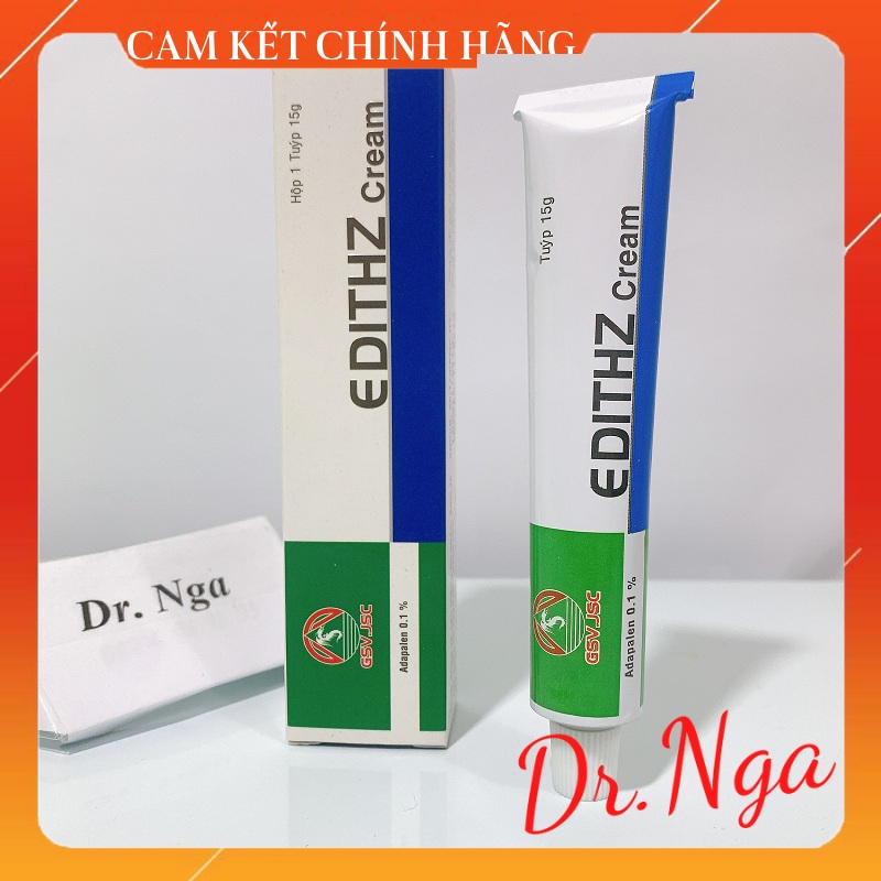 ✅ edithz cream gsv 15g - adapalene 0.1% - ngăn ngừa, xóa bay mụn tuyp 15g