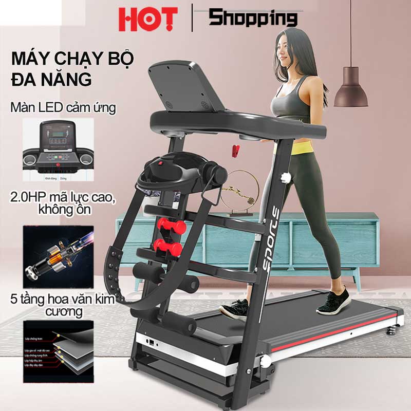Máy chạy bộ điện đa chức năng tại nhà chạy giảm cân thon gọn máy chạy bộ gia dụng