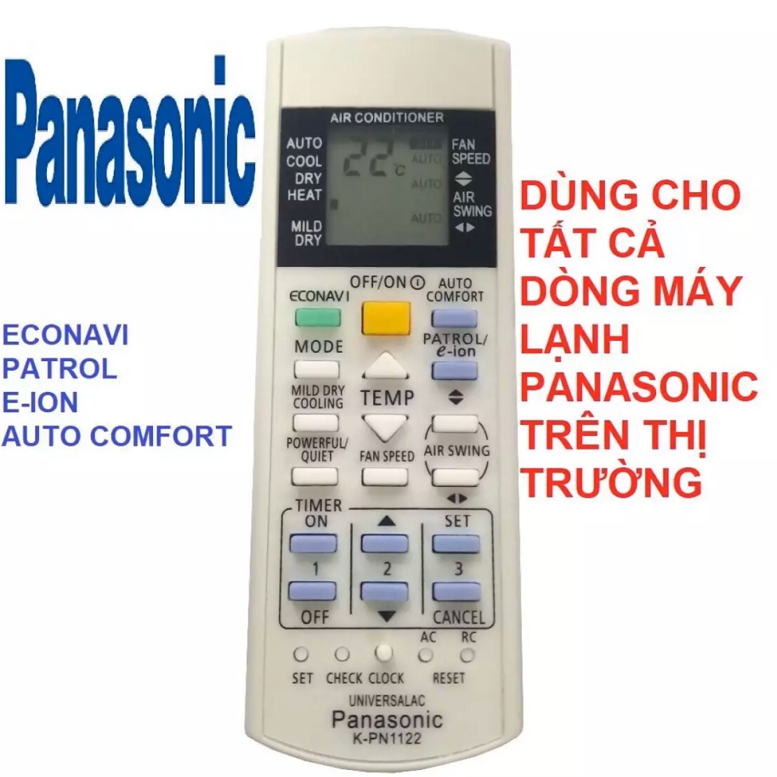 Điều khiển điều hoà PANASONIC k-PN1122