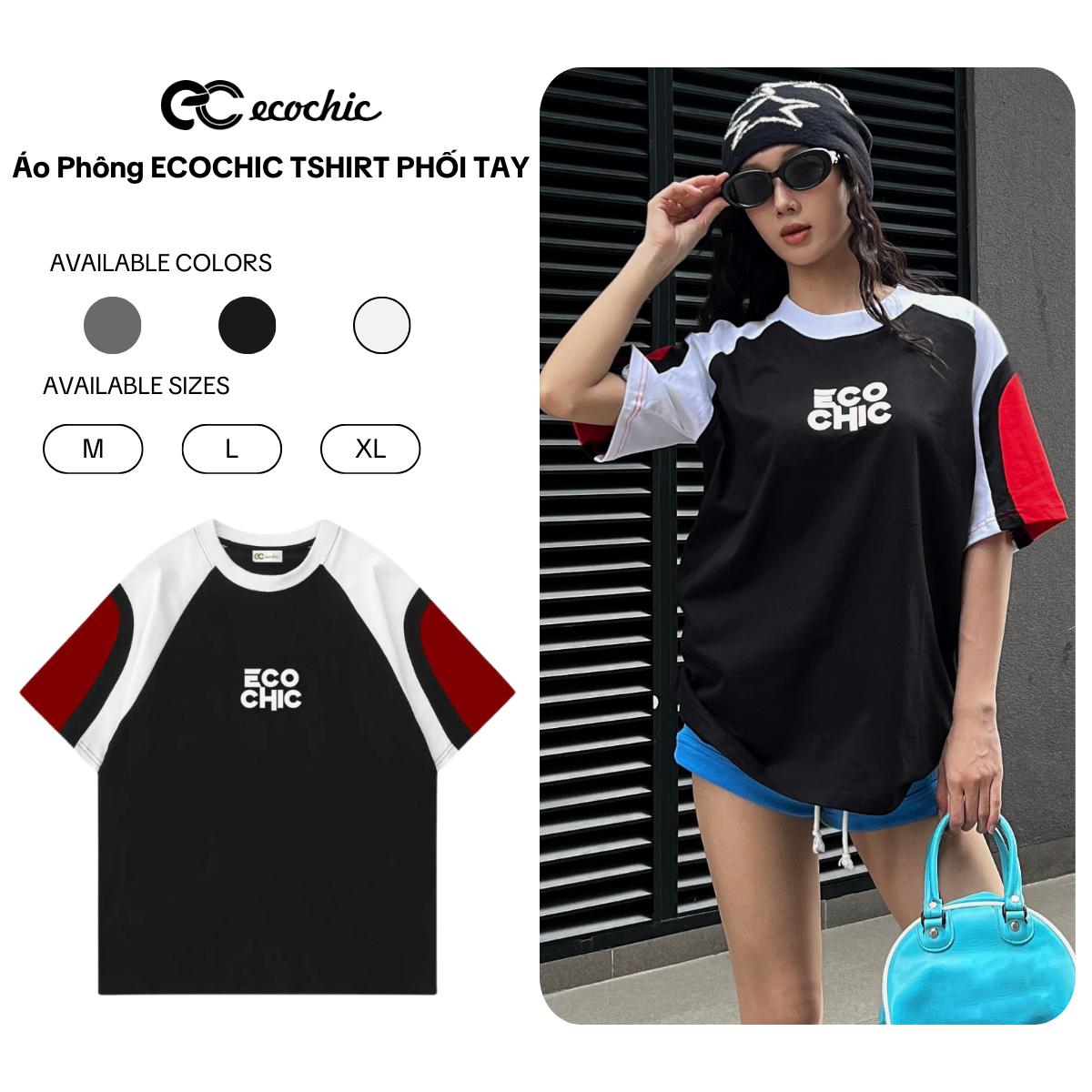 Nhập mã LAZSOCIAL99 30% tối đa 99k Áo Thun Local Brand ECOCHIC Mix Chính Hãng Form Rộng Phông Nam Nữ Unisex Oversize 100% Cotton B059