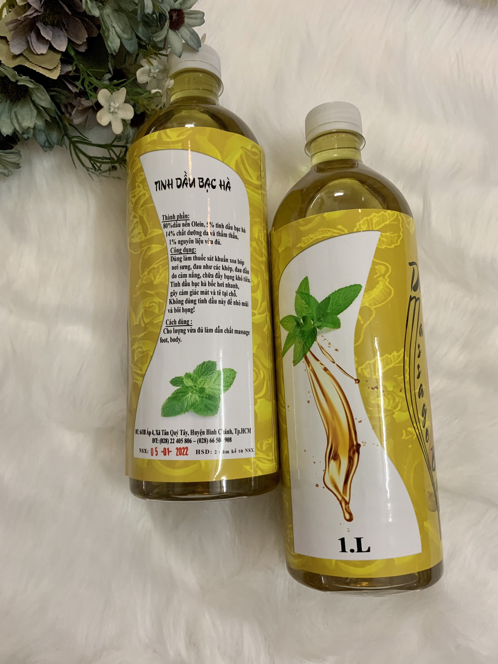 Dầu Massage Body Hương Bạc Hà - 1000ml