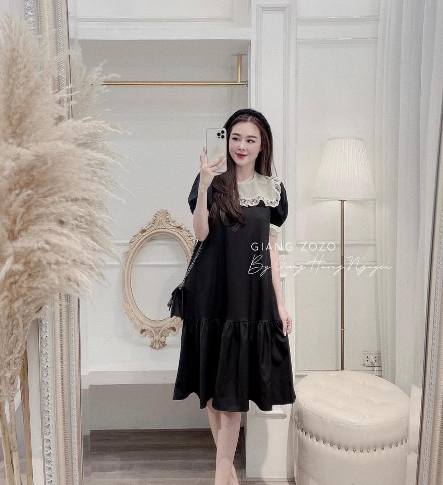 Váy cổ yếm phối ren đuôi cá 🐟🐟