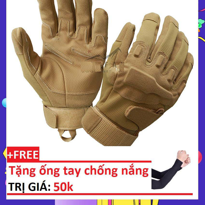 găng tay dài ngón xe máy blackhawl + Tặng kèm bao tay chống nắng trị giá 30k