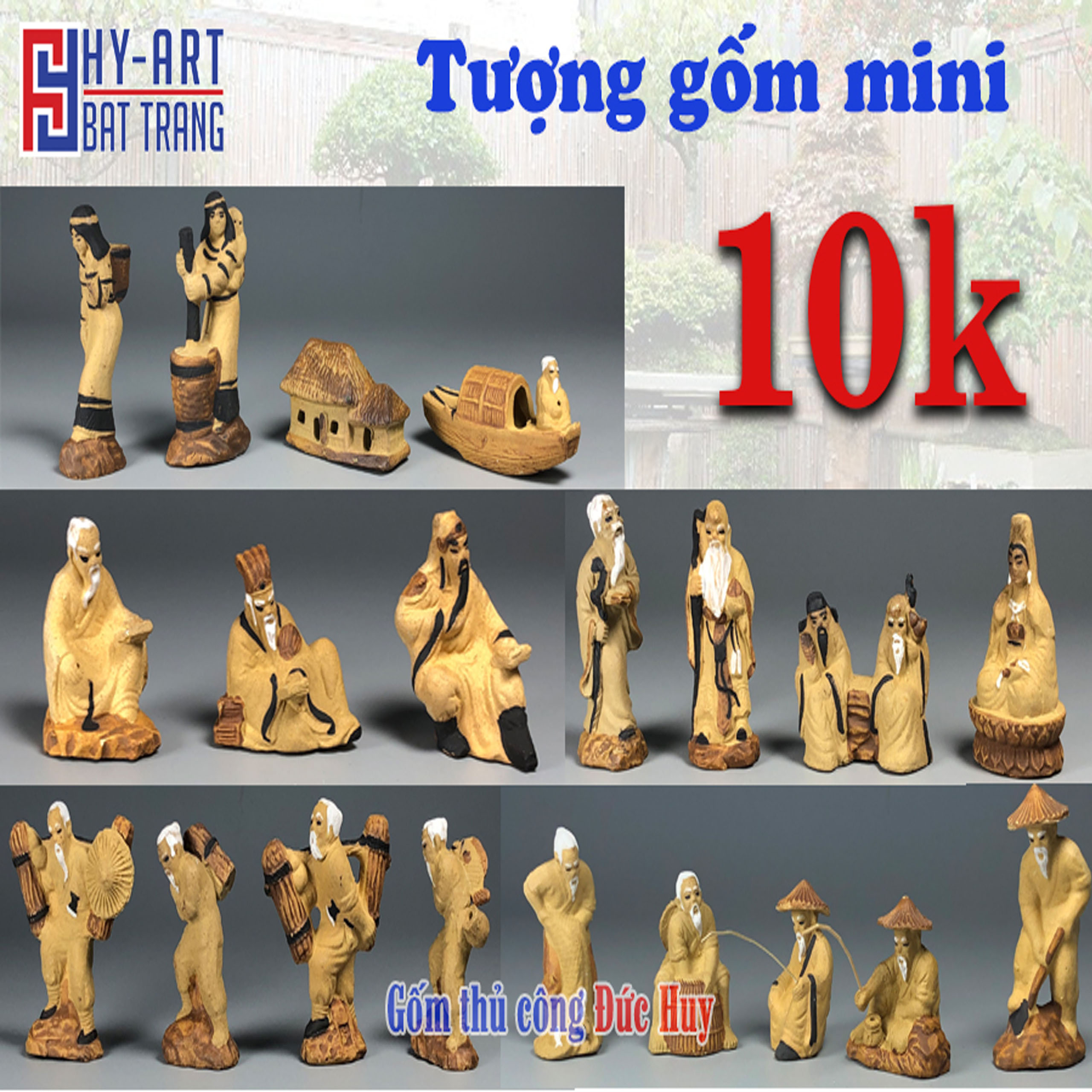 Tượng Gốm mini 10K Trang Trí Tiểu Cảnh - Bể Cá - Hòn Non Bộ
