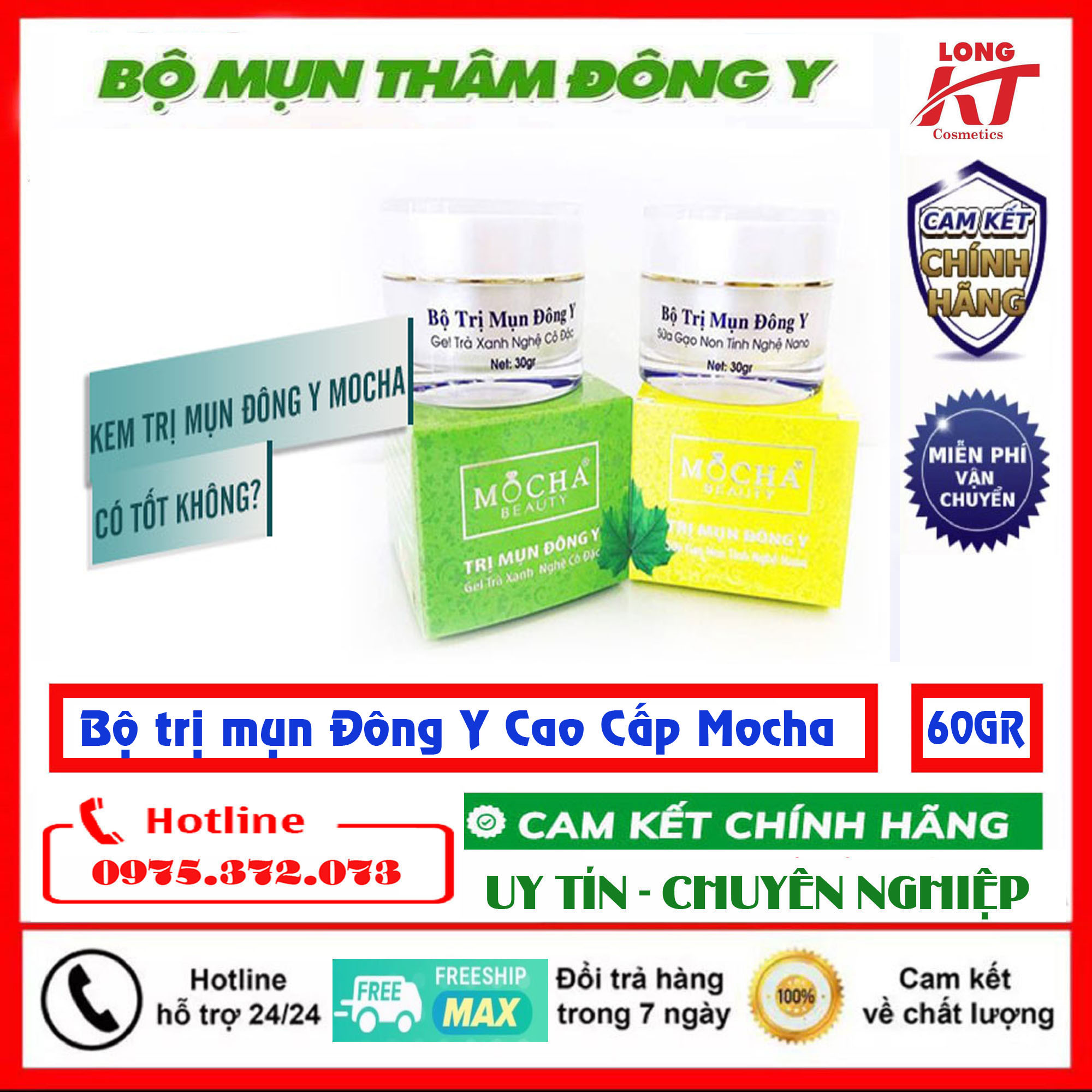 [Team cào Điện Tử-Mỹ Phẩm Mocha Mộc Hà] Bộ trị mụn Đông Y Mocha - Bộ đôi 2 sản phẩm trị mụn Thâm,Mụn Bọc Mocha chuyên trị mụn bọc, mụn mủ, mụn cám, mụn đầu đen,