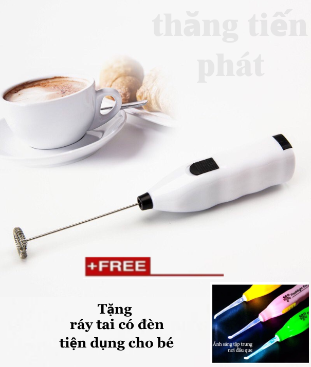 [HCM]Máy Đánh Trứng Cafe Cầm Tay hàng tốt mẫu đẹp chuyên dụng + tặng ráy tai có đèn cho bé