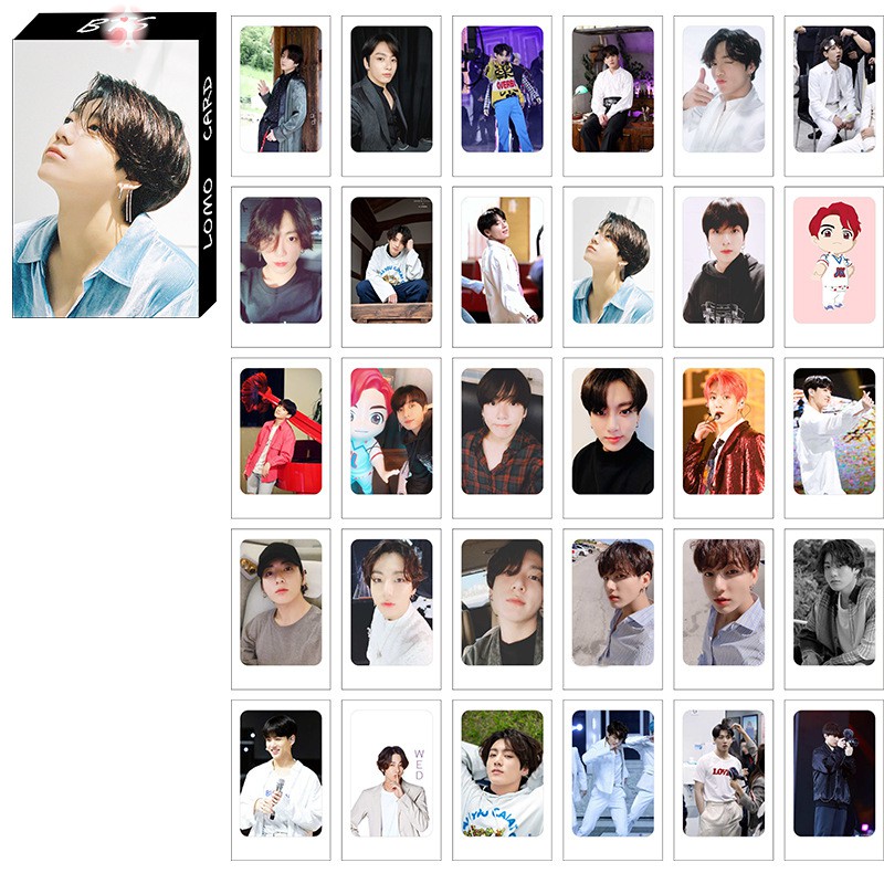 Hộp ảnh lomo card jungkook bts 30 tấm