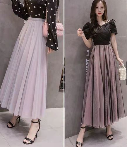 Chân váy maxi lưng cao thiết kế mới xinh xắn thời trang dành cho nữ