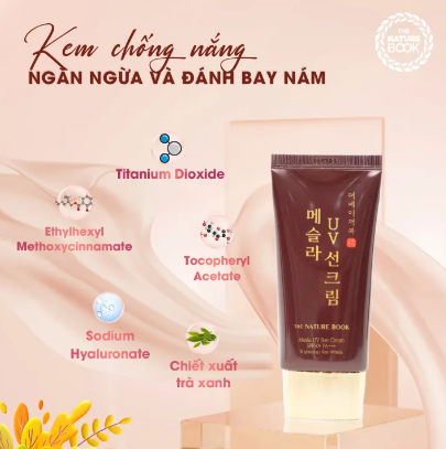 Kem Chống Nắng Ngừa Nám The Nature Book Hàn Quốc - The Nature Book Mesla UV Sun Cream SPF50+ PA+++