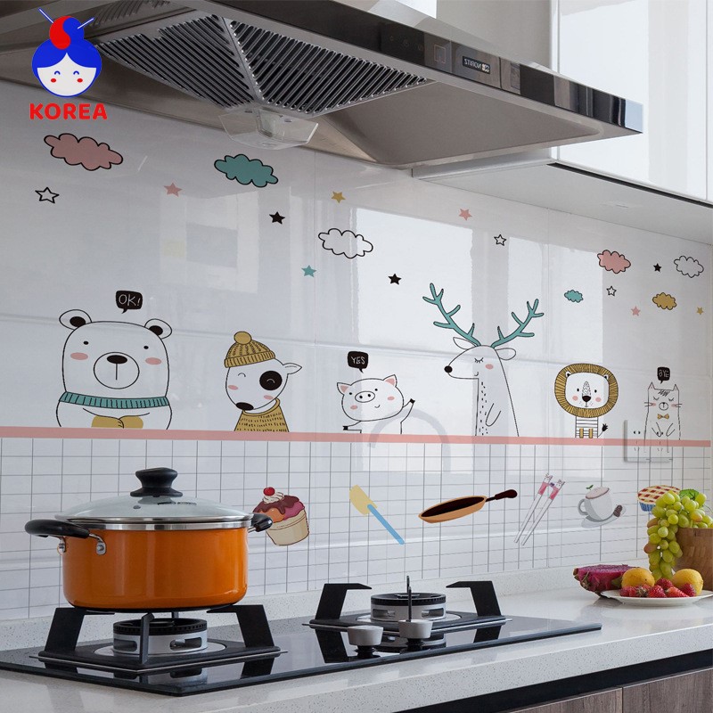 [HCM]Decal dán tường nhà bếp chống thấm nước cách nhiệt có thể lau chùi GDK (hình 21222324)