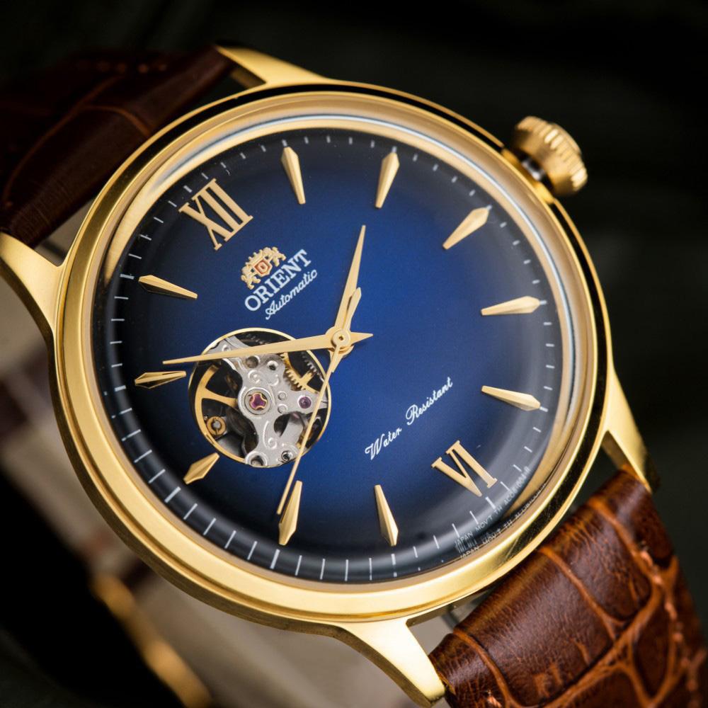 { RẺ VÔ ĐỐI }{ BẢO TÍN ĐỒNG HỒ SHOP SỊN LAZADA } Đồng Hồ Cơ Nam Orient Lộ Tim Lộ Tim Tự Động Automatic Máy Nhật Japan Dây DA  { bán buôn sk orient seiko patek hubllot1}