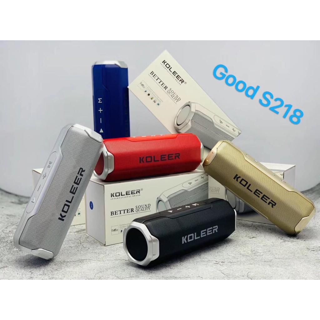 Loa bluetooth koleer s218 bass cực mạnh siêu hay- hỗ trợ thẻ nhớ/usb/aux/fm