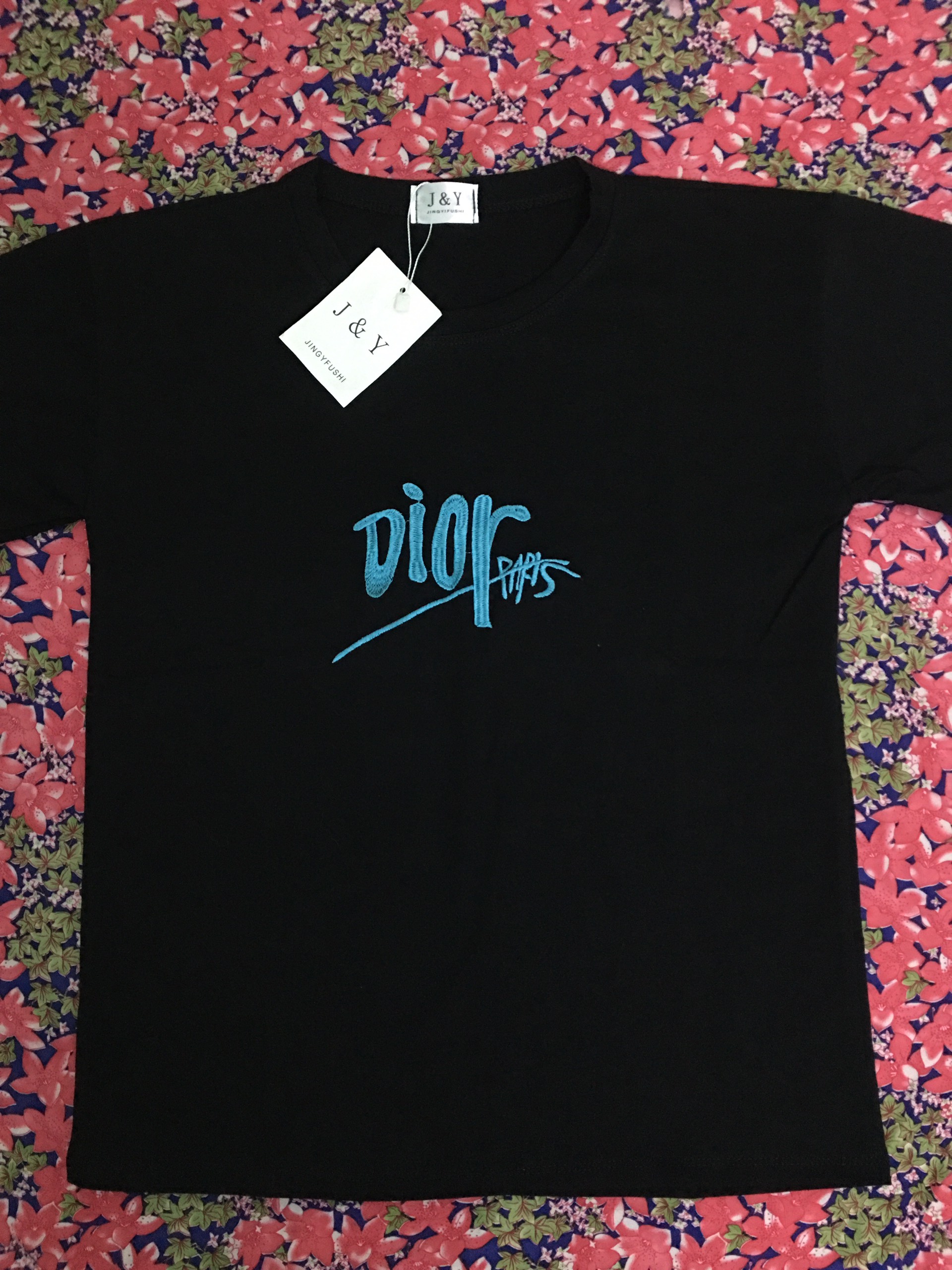 Áo thun túi zip QC dior kiểu (đen)