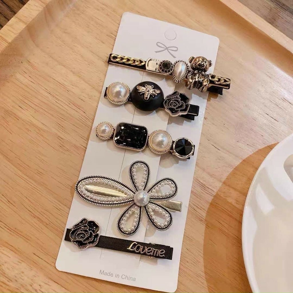 Set 5 kẹp tóc tiểu thư sang chảnh