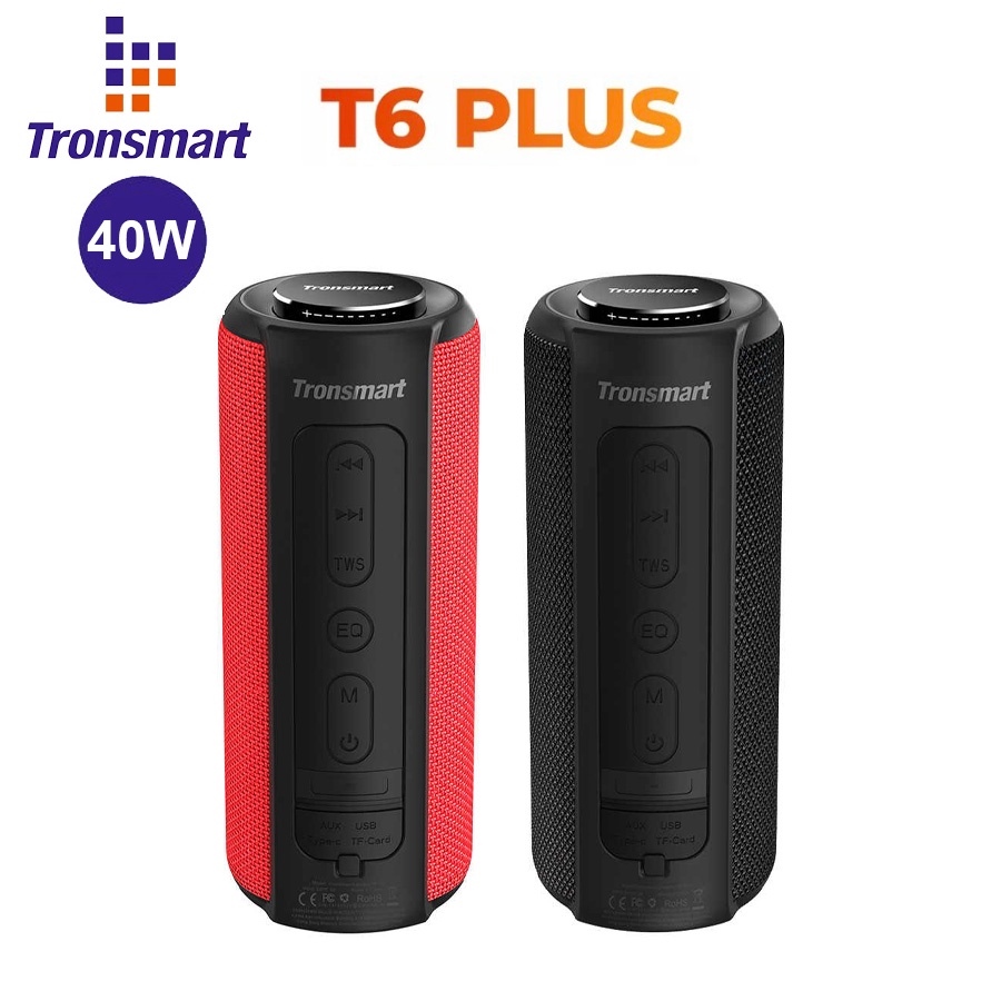 ♂✟ Tronsmart Element T6 Plus/T6 Plus Upgraded Loa không dây bluetooth 5.0 ngoài trời âm thanh vòm 360 độ Bass sâu