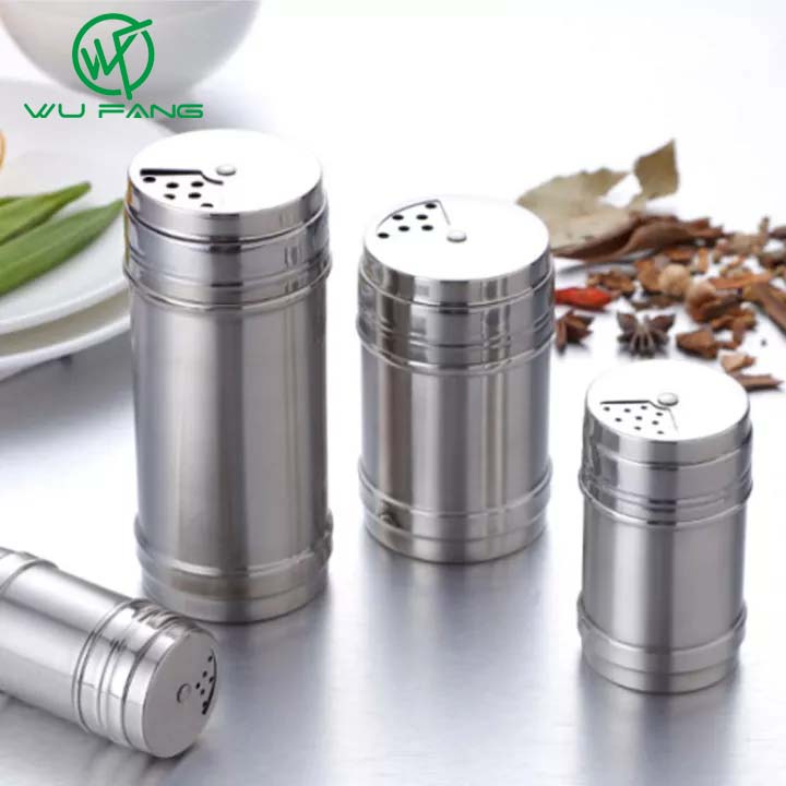 WU FANG Lọ Rắc Tiêu Gia Vị Lọ Đựng Gia Vị Lọ Đường Muối Gia Vị Inox Có Thể Xoay Nắp Dụng Cụ Nhà Bếp Đa Năng 1 Chiếc Ready Stock Ready Stock Ready Stock
