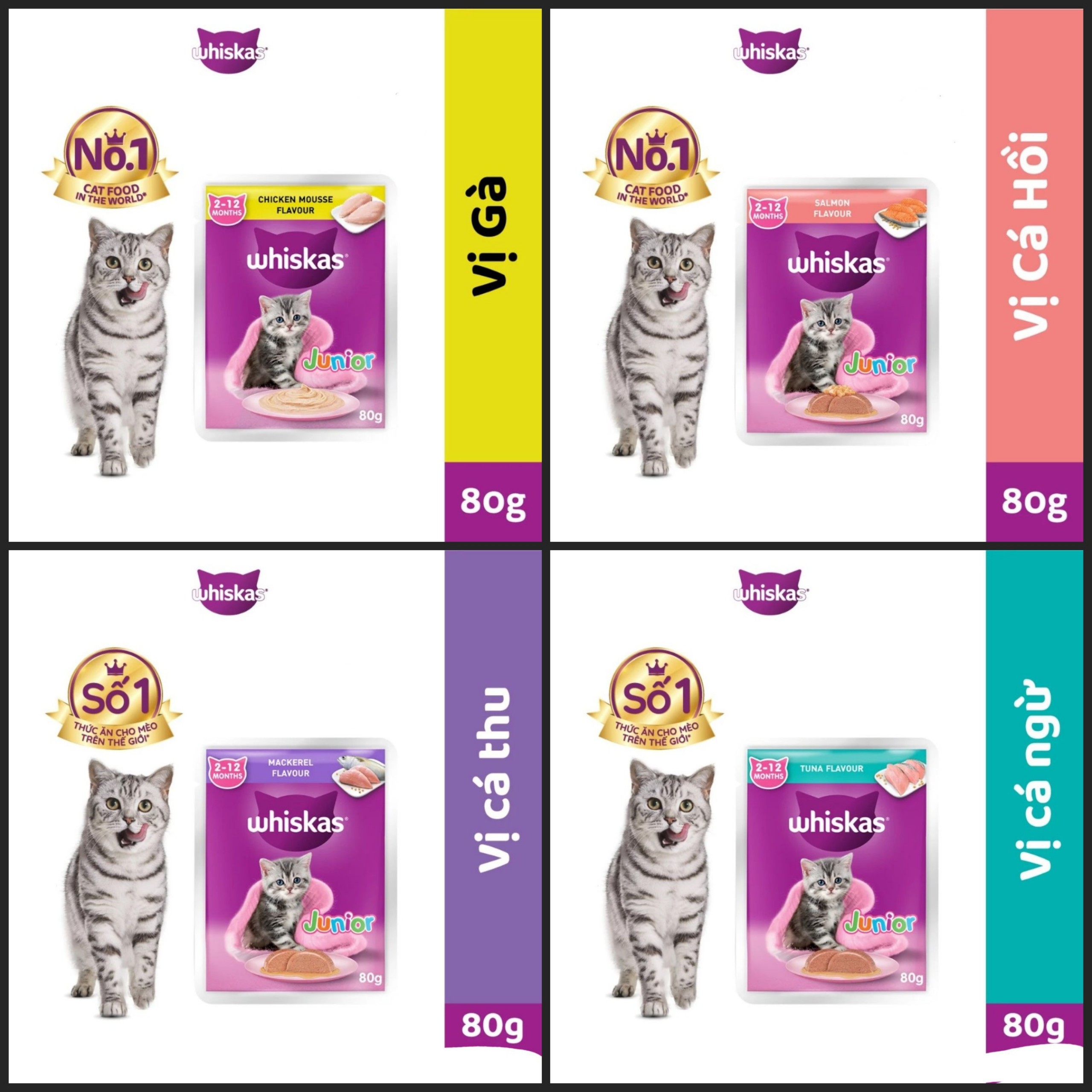 1 thùng 24 gói pate whiskas cho mèo