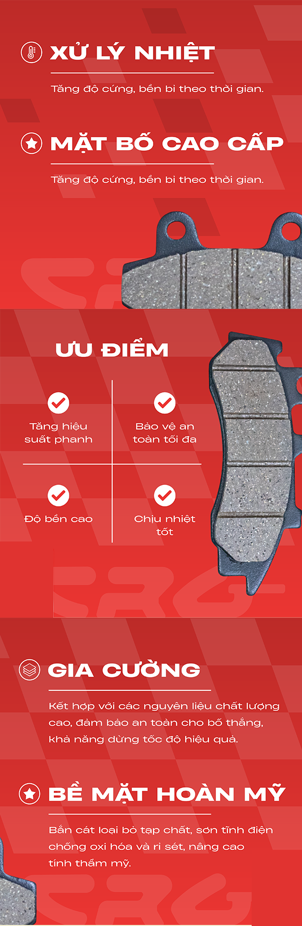 Bố thắng đĩa trước chính hàng CRG