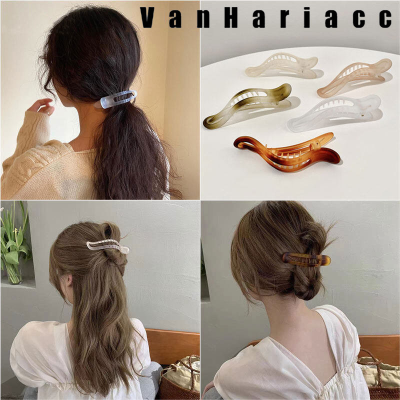 Kẹp mỏ vịt lớn kẹp tóc thời trang kẹp ngang phía sau đầu kẹp tóc đuôi ngựa