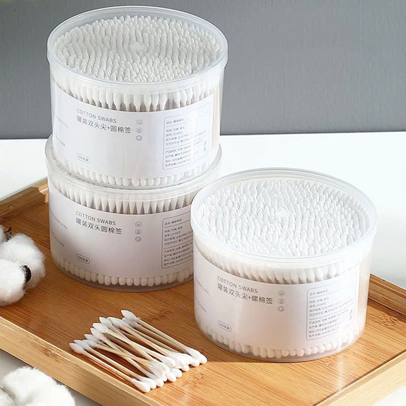 TĂM BÔNG TRE THÂN TRE 2 ĐẦU 1000 CÂY – COMBO 2 HỘP VỆ SINH TAI MŨI TẨY TRANG MAKEUP