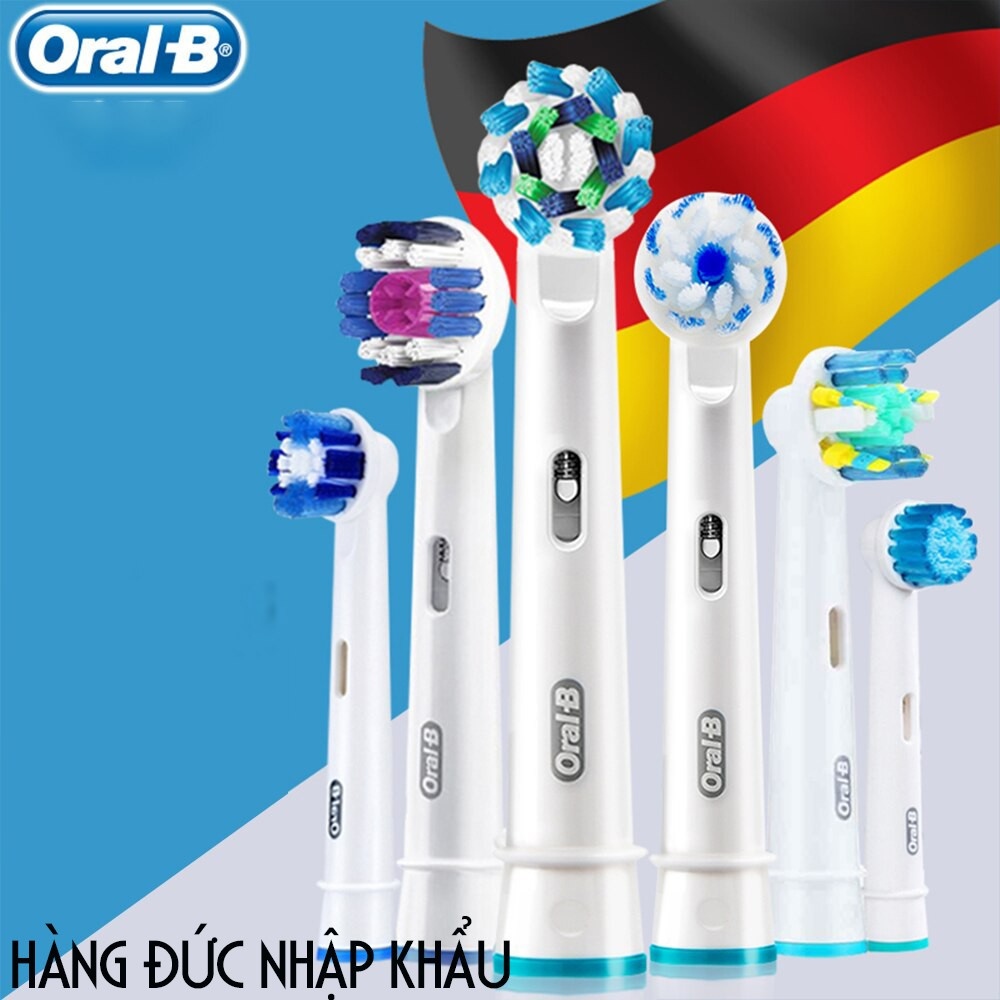Bàn chải đánh răng điện▥۩♂ Bộ 4 đầu bàn chải đánh răng điện Oral B cho răng nhạy cảm niềng răng