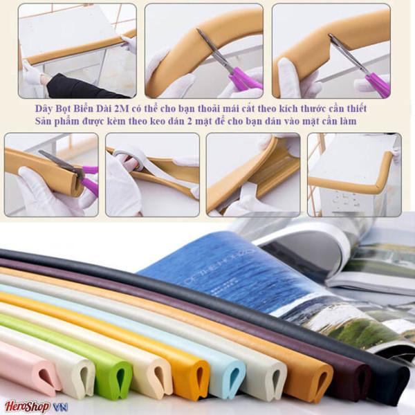 2m dây xốp bọt biển siêu mềm, dày dặn bọc bịt cạnh bàn, cạnh tủ, cạnh tường chống va đập, an toàn cho bé, có thể cắt chỉnh theo kích thước, 2m day xop bot bien sieu mem, day dan boc canh ban, canh tu, canh tuong chong va dap, an toan cho be