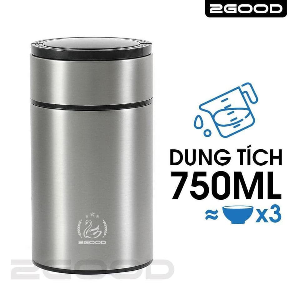 Bình ủ cháo giữ nhiệt 2 good 750 ml cao cấp inox304 hàng chính hãng