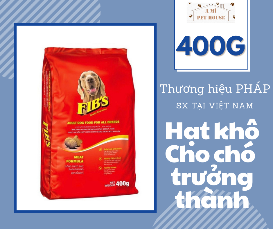Thức Ăn Hạt Khô Cho Chó Lớn Fibs 400g