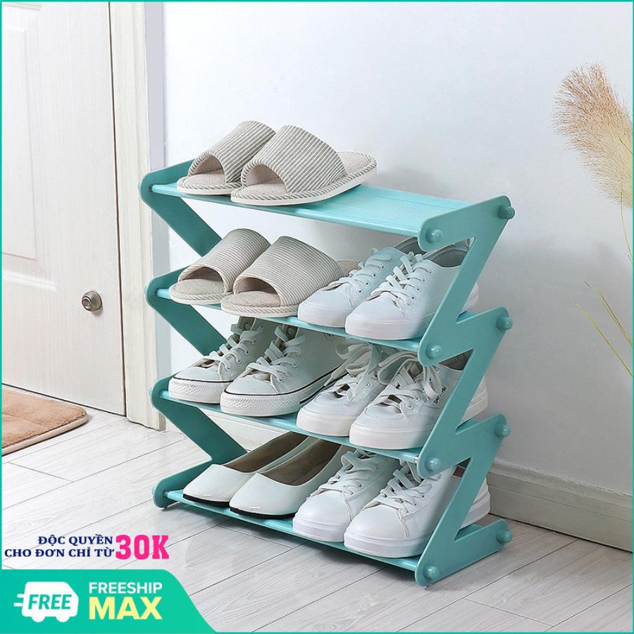 Kệ Giày Dép 4 Tầng Chữ Z Đa Năng Gấp Gọn YH8802, Kệ để giày dép 4 tầng cao cấp - HÀNG NEW- Kệ giày dép 4 tầng chữ Z giá để giày, giầy dép,kệ để đồ,kệ sách gọn gàng tiết kiệm không gian (Màu ngẫu nhiên)